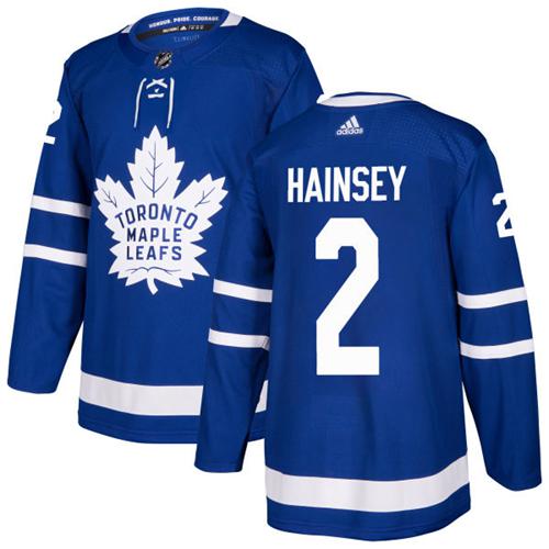 Adidas Men Toronto Maple Leafs #2 Ron Hainsey Blue Home Authentic Stitched NHL Jersey